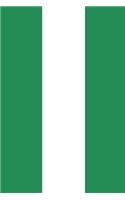 Nigeria Travel Journal - Nigeria Flag Notebook - Nigerian Flag Book: Unruled Blank Journey Diary, 110 page, Lined, 6x9 (15.2 x 22.9 cm)