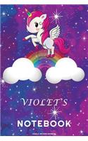 Violet's Unicorn Rainbow Notebook