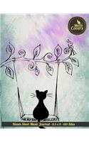 Meow Covers Blank Sheet Music Journal - 8.5 X 11 - 100 Sites