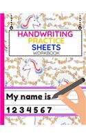 Handwriting Practice Sheets Workbook