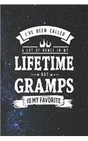 I 've Been Called A Lot Of Names In My Lifetime But Gramps Is My Favorite: Family life grandpa dad men father's day gift love marriage friendship parenting wedding divorce Memory dating Journal Blank Lined Note Book