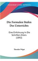Die Formalen Stufen Des Unterrichts