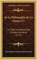 de La Philosophie de La Nature V1