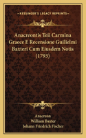 Anacreontis Teii Carmina Graece E Recensione Guilielmi Baxteri Cum Eiusdem Notis (1793)