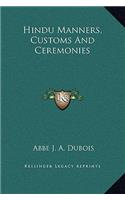Hindu Manners, Customs and Ceremonies