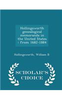 Hollingsworth Genealogical Memoranda in the United States