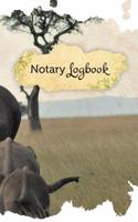 Notary Log Book: 50 Pages, 5.5- X 8.5- Elephants