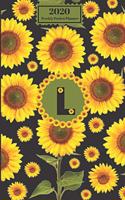 2020 Weekly Pocket Planner: Sunflowers Personalized Monogram Initial L Letter L Names Agenda Appointment Calendar Organizer And Journal For Writing