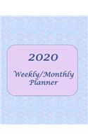 2020 Weekly/Monthly Planner: 12 Month Weekly & Monthly Planner - Calendar Views - Jan. 1 - Dec. 31 2020 - 8x10 - Delicate Patterned Background