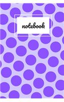 Purple polka dot print notebook: novelty notebook 6"x9"