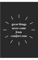 Great things never come from comfort zone