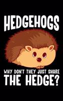 Hedgehogs Why Don't They Just Share The Hedge?: Why Don't They Just Share The Hedge? 2020 Pocket Sized Weekly Planner & Gratitude Journal (53 Pages, 5" x 8") - Blank Sections For Notes & To Do Lis
