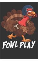 2020 Week To View Dated Planner Diary: 6x9 Inches Paperback Thanksgiving Turkey Football Game Day Fowl Play Fall