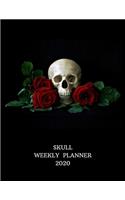 Skull Weekly Planner 2020: Skull & Rose Gifts For Men & Women - Bones Weekly Planner Appointment Book - To Do List & Notes Sections - Calendar Views