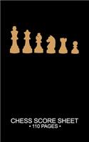Chess Score Sheet 110 Pages: 5x8in Board Game Logging Log Book Pad Keeper Journal Notebook Planner Bulk Pages Notes Notepad
