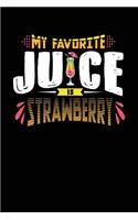 My Favorite Juice Is Strawberry: Blank Lined Recipe Journal
