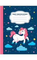 Primary Composition Notebook: Kindergarten Unicorn for Girls Journal Writing Notebook K-2 Handwriting Kids Education School Teacher Supplies 8.5x11 Inches 120 Pages(1 Handwriting for Kindergarten)