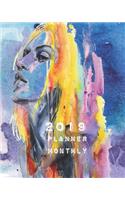 2019 Planner Monthly: 12 Month January 2019 to December 2019 for to Do List Calendar Schedule Organizer and Soclal Media Passwords and Journal Notebook with Inspirational(7 Watercolor Painting)