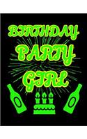 Birthday Party Girl Notebook Journal 150 Page College Ruled Pages 8.5 X 11