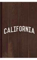 California Journal Notebook: Blank Lined Ruled for Writing 6x9 120 Pages