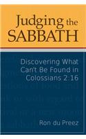 Judging the Sabbath