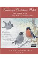 Victorian Christmas Birds Coloring Fun: A Grayscale Adult Coloring Book