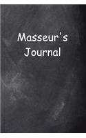 Masseur's Journal Chalkboard Design: (Notebook, Diary, Blank Book)