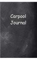 Carpool Journal Chalkboard Design