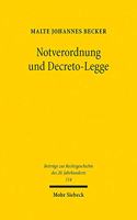 Notverordnung und Decreto-Legge