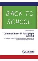 Common Error in Paragraph Writing