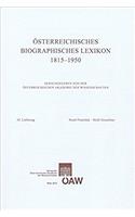 Osterreichisches Biographisches Lexikon 1815-1950, 62. Lieferung