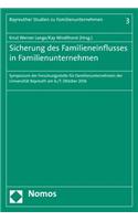 Sicherung Des Familieneinflusses in Familienunternehmen