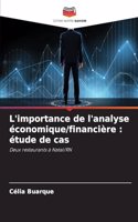 L'importance de l'analyse économique/financière