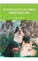 Un guinzaglio di corda verde militare
