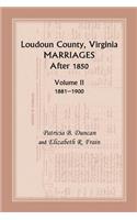 Loudoun County, Virginia Marriages After 1850
