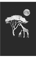 Giraffe Tree: Giraffes Notebook, Graph Paper (6 x 9 - 120 pages) Animal Themed Notebook for Daily Journal, Diary, and Gift