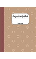 Composition Notebook: 7.5 x 9.25, College Ruled, 110 Pages, Pretty Cover Notebook for Girls Teens Women