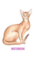 Notebook: Abyssinian Cat - Lined, Empty Journal for Your Personal Recipe Compilation - 6x9'', 110 Pages