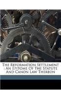 The Reformation Settlement