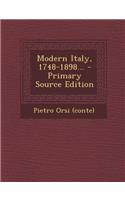 Modern Italy, 1748-1898...