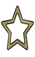 Sparkle and Shine Gold Glitter Stars Cut-Outs