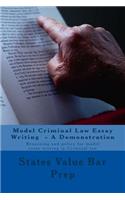 Model Criminal Law Essay Writing - A Demonstration