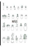Notes: House Plants Succulent Cactus Book Notepad Notebook Composition and Journal Gratitude Dot Diary gardeners gift