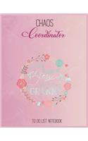 Chaos Coordinator To Do List: Cute Granny Grandmother Shirt Granny To Do & Dot Grid Matrix Notebook for Girls Teens Kids Journal College Blank Lined 110 Pages of 8.5"x11"