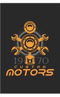 custom motors: 6x9 Engines - lined - ruled paper - notebook - notes