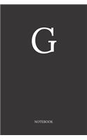 Buchstabe G Notizbuch