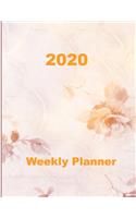 2020 Weekly Planner: Monthly, Calendar, Organiser (with floral cover)