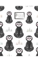 Sketchbook: Keep clam and sloths Sketchbook for Girls: 110 Pages of 8.5"x 11" Blank Paper for Drawing, Doodling or Sketching(1 Keep Clam and Sloths Sketchbook)