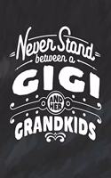 Never Stand Between A Gigi And Her Grandkids: Family life Grandma Mom love marriage friendship parenting wedding divorce Memory dating Journal Blank Lined Note Book Gift