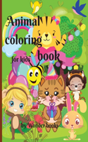 Animal coloring book for kids: Funny coloring book with friendly animals for kids